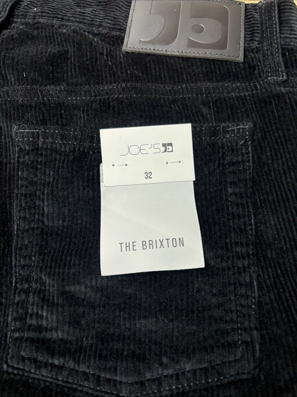 Men’s Joe’s The Brixton Black Slim Straight Corduroy Pants Size 32x32 - Picture 7 of 9